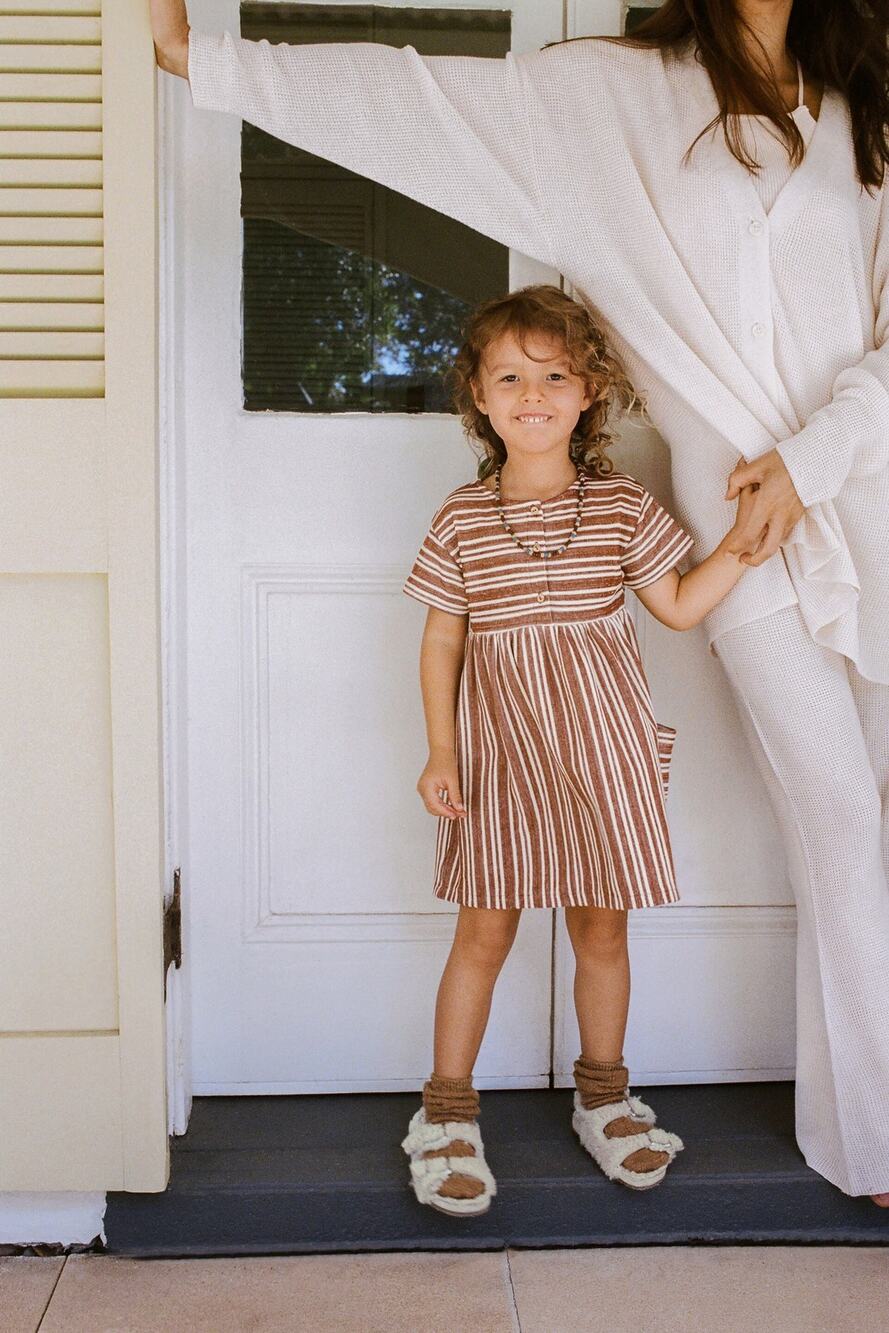 Zara girls rustic stripe dress size 18/24 months